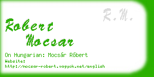 robert mocsar business card